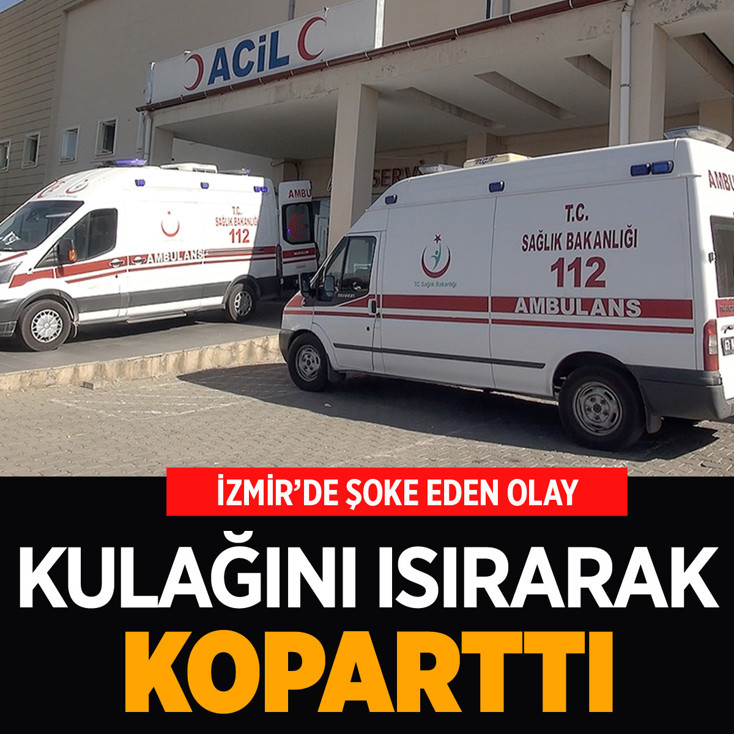 İzmir'de korkunç olay! Tartıştığı kişinin kulağını ısırarak kopardı