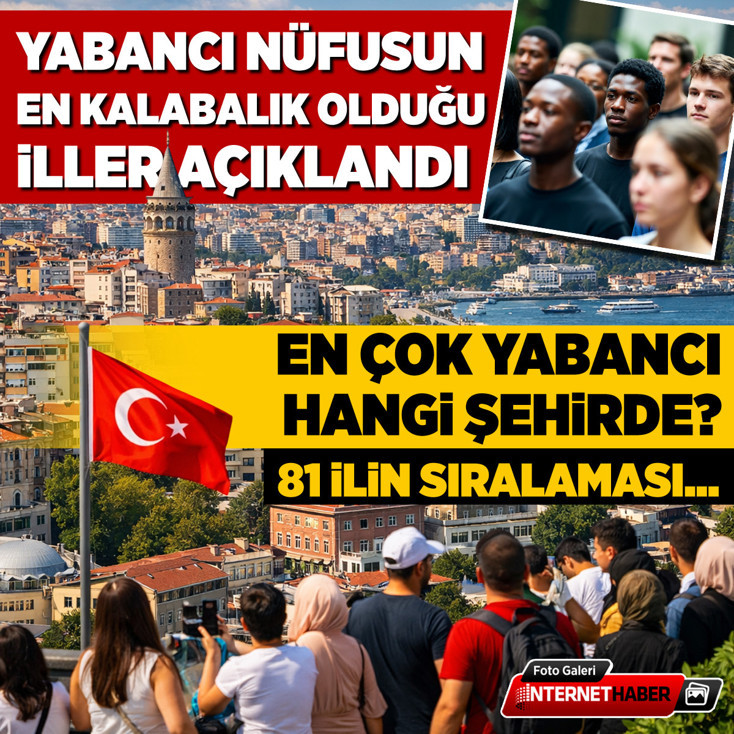 Yabancı nüfusun en kalabalık olduğu iller açıklandı! En çok yabancı hangi şehirde? 81 ilin sıralaması...
