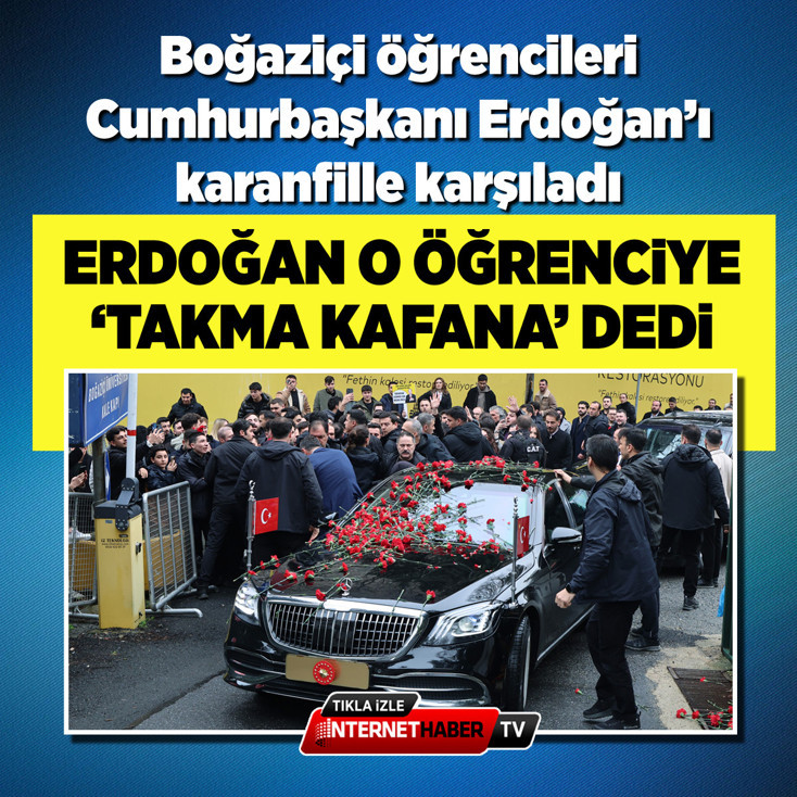Boğaziçi öğrencileri Cumhurbaşkanı Erdoğan'ı karanfille karşıladı: Erdoğan o öğrenciye 'takma kafana' dedi