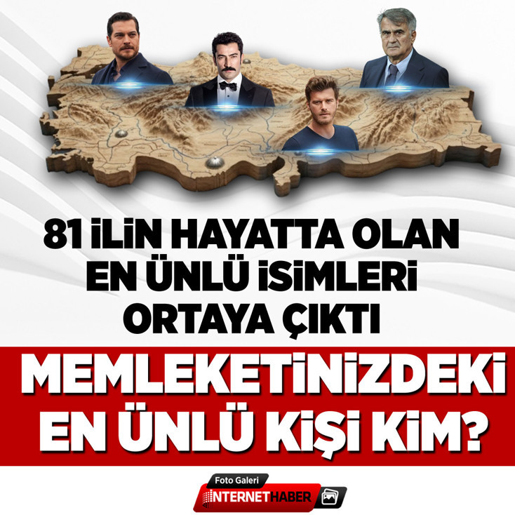 81 ilin hayatta olan en ünlü isimleri ortaya çıktı! Memleketinizdeki en ünlü kişi kim?