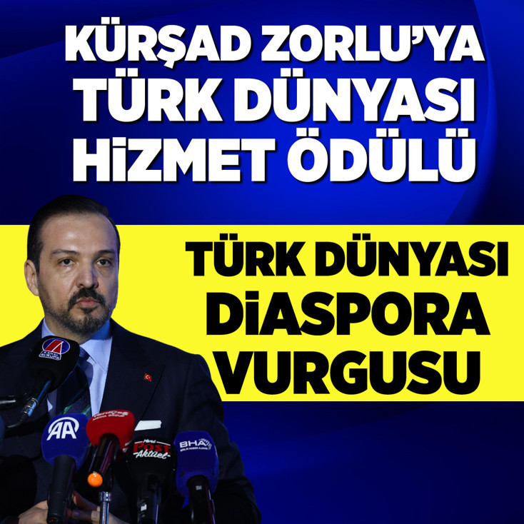 AK Parti’li Kürşad Zorlu’ya Türk Dünyası Hizmet Ödülü