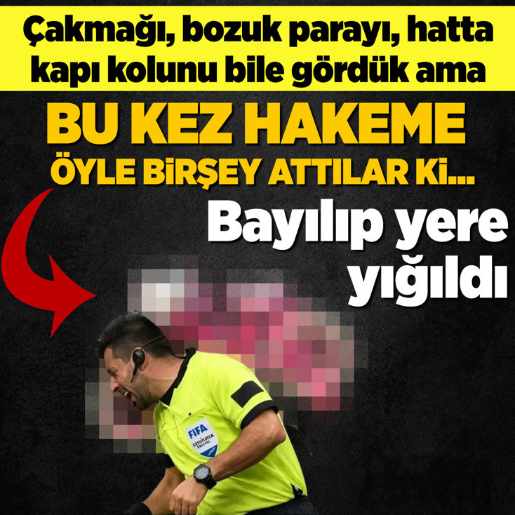 Ofsayt kararı sonrası hakemin üzerine çocuk bisikleti atıldı