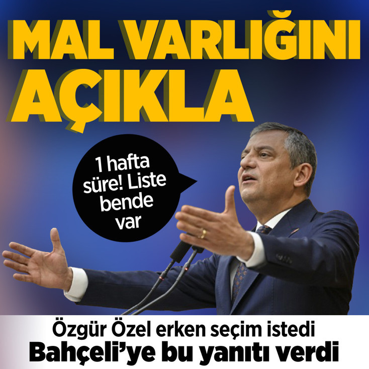 Özgür Özel kafayı mal varlığına taktı! Akın Gürlek'e çağrı yapıp Bahçeli'ye yanıt verdi
