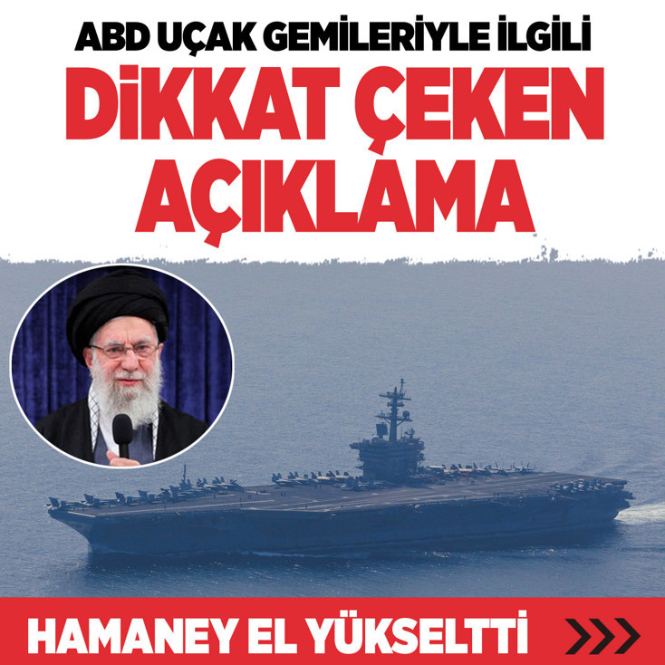 İran lideri Hamaney'den ABD uçak gemileriyle ilgili dikkat çeken açıklama