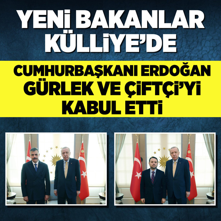 Cumhurbaşkanı Erdoğan Mustafa Çiftçi ve Akın Gürlek'i ağırladı