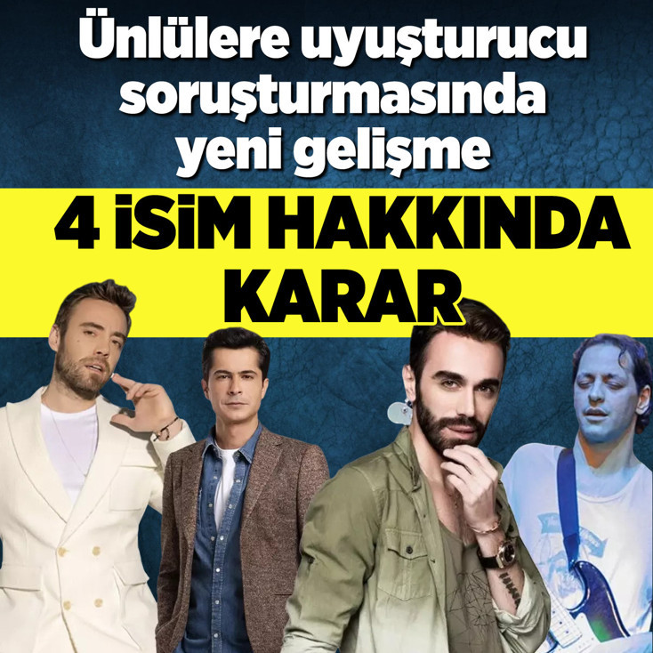 Ünlülere uyuşturucu soruşturmasında 4 isim serbest bırakıldı