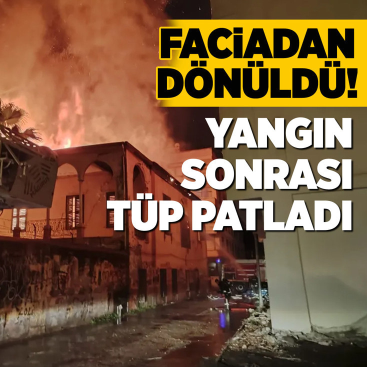 Hatay’da 8 katlı binada yangın ve tüp patlaması