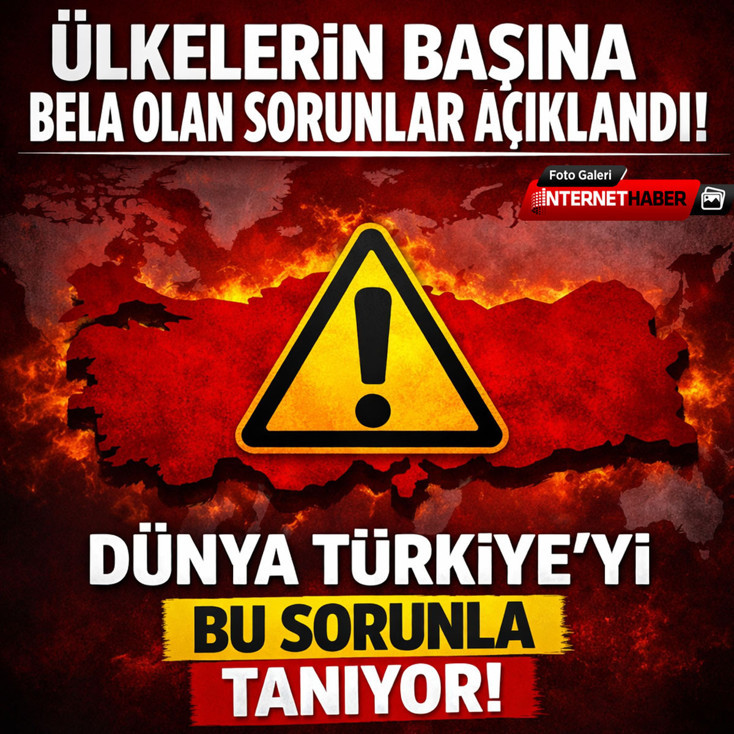 Ülkelerin başına bela olan sorunlar açıklandı! Dünya Türkiye'yi bu sorunla tanıyor!