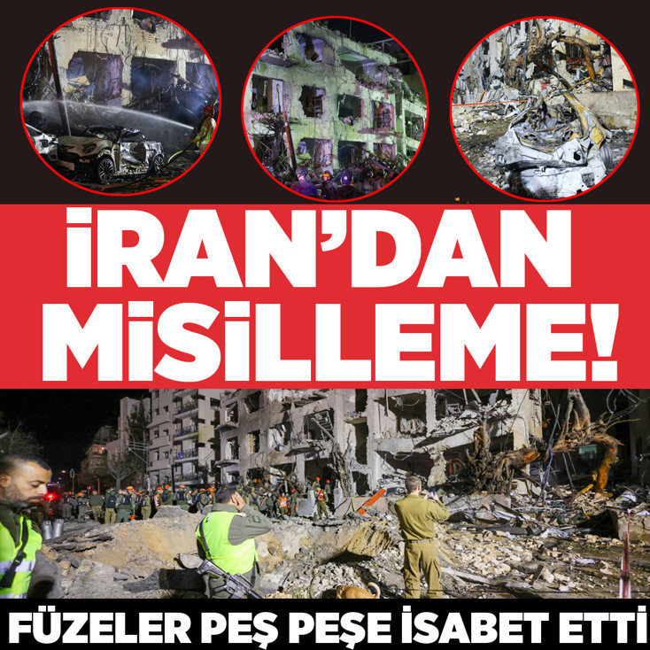 İran'ın misillemesinde Tel Aviv'e füze isabet etti