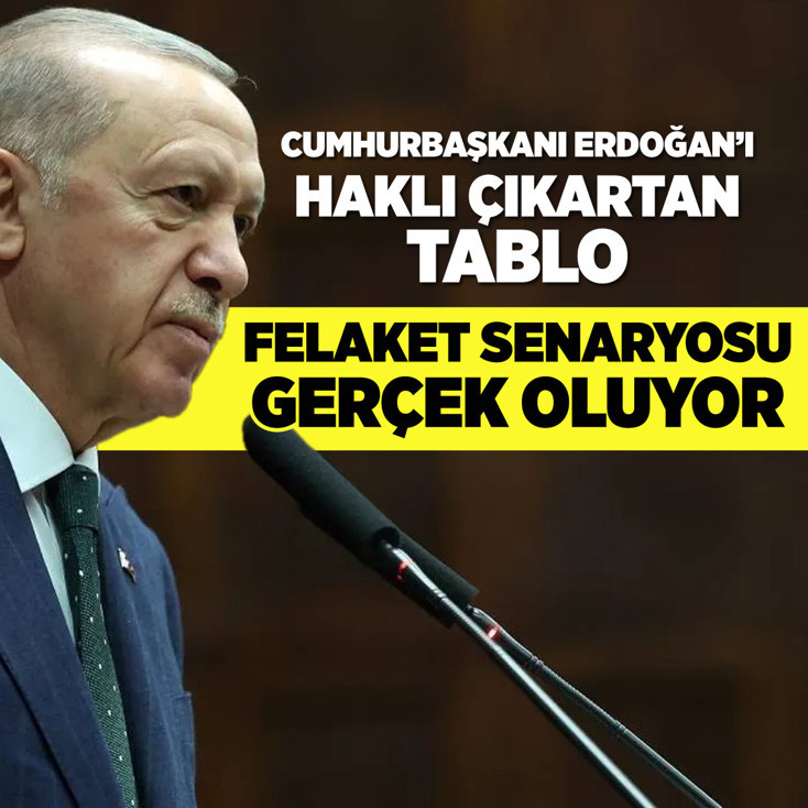 Cumhurbaşkanı Erdoğan'ı haklı çıkartan tablo: Felaket senaryosu gerçek oluyor