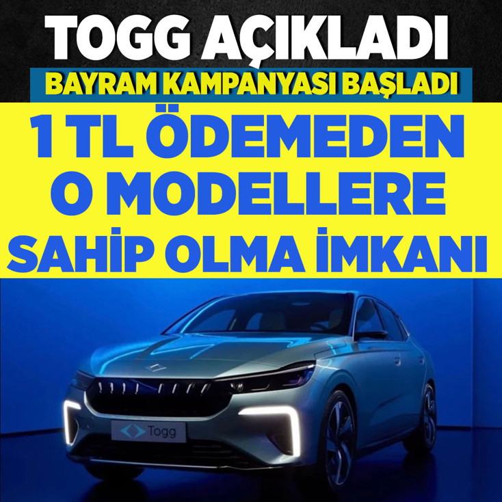 Türkiye'nin yerli otomobili Togg'dan bayram fırsatı! Tamamına kredi imkanı