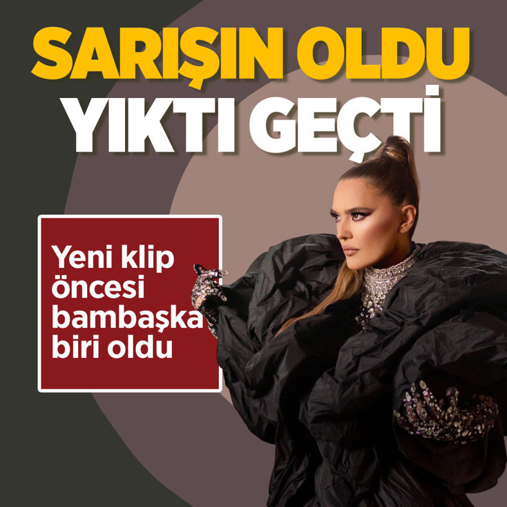 Demet Akalın klip için bambaşka birine dönüştü! Sarışın oldu, tozu dumana kattı