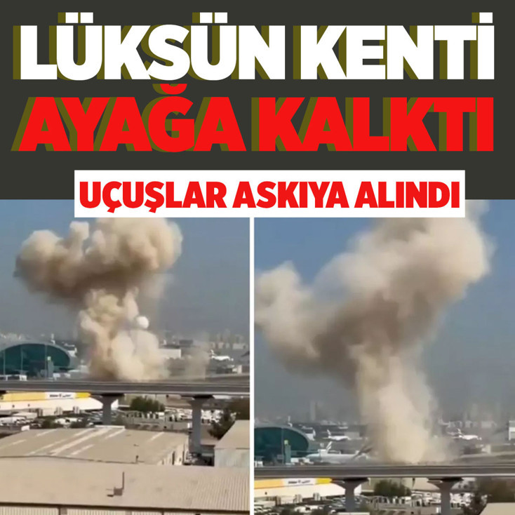 Lüksün başkentinde uçuşlar durdu! İran Dubai havalimanını vurdu...
