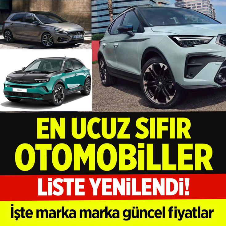 Türkiye'de satılan en ucuz sıfır otomobiller belli oldu! İşte güncel liste...