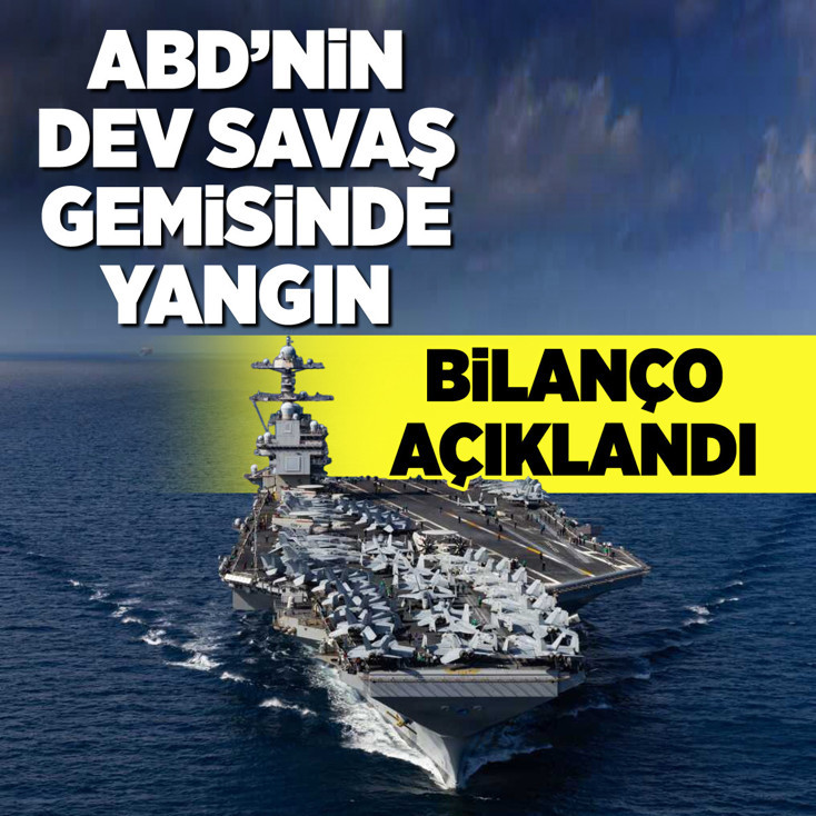 ABD'nin dev savaş gemisinde yangın! 2 yaralı var...
