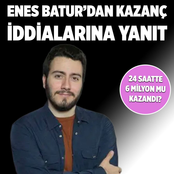 Enes Batur bu kez kazancı ile gündemde! "6 Milyon kazandı" sözlerine jet yanıt
