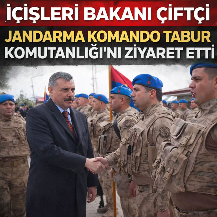 İçişleri Bakanı Çiftçi, Gürpınar'daki Jandarma Komando Tabur Komutanlığı'nı ziyaret etti