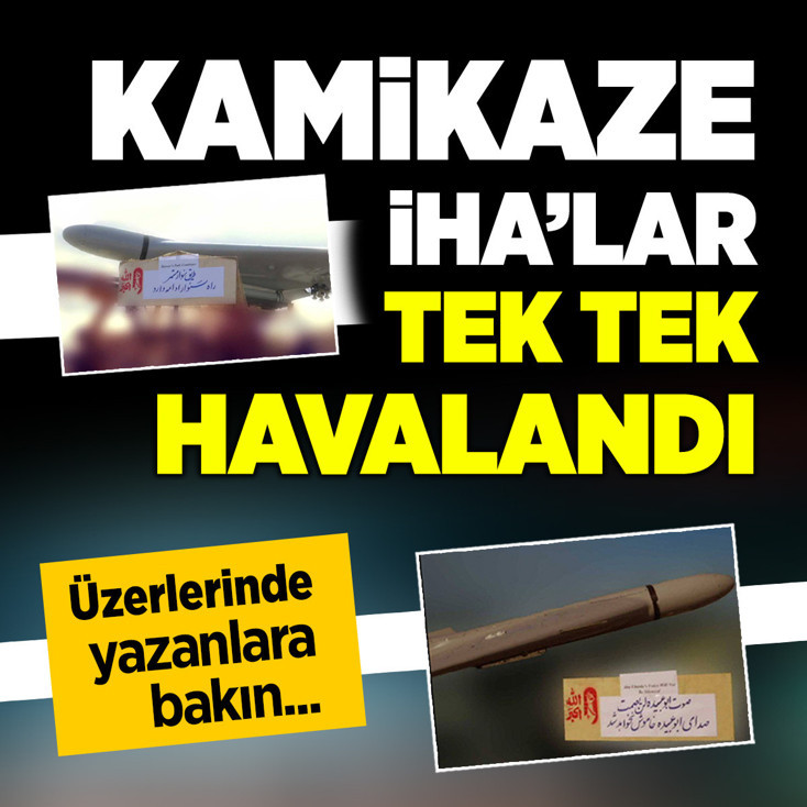 İran'dan intikam operasyonu! Kamikaze İHA'ların üzerinde yazanlara bakın