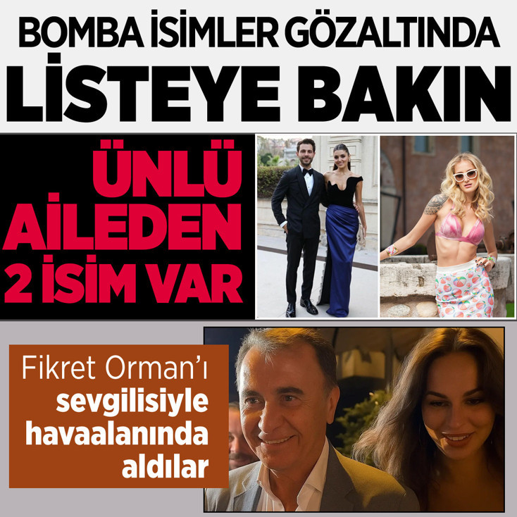 14 ünlüye gözaltı! Fikret Orman, Hakan-Kerim Sabancı ve Hande Erçel de listede