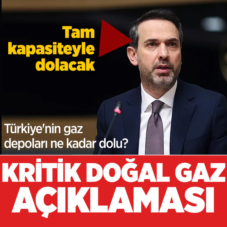 Bakanlık duyurdu: İşte Türkiye'nin gaz depolarındaki doluluk oranı