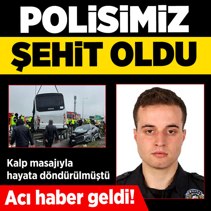 İstanbul'da polis servisi kazası! Kalp masajıyla hayata döndürülen polisten acı haber