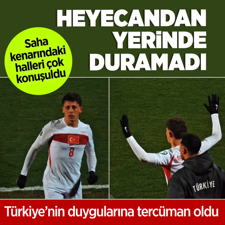 Arda Güler Kosova maçının son dakikalarında heyecandan yerinde duramadı!