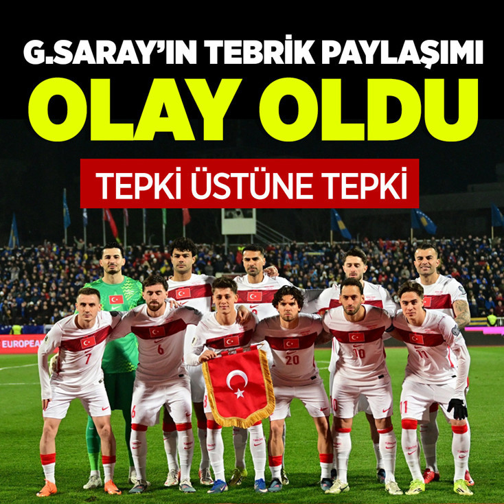 Galatasaray'ın milli takım için yaptığı tebrik paylaşımı olay oldu