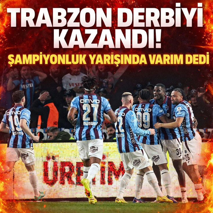 Trabzonspor, sahasında Galatasaray'ı 2-1 mağlup etti