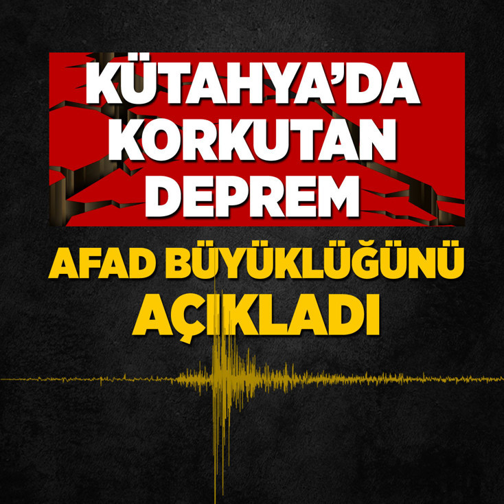 Kütahya'da 4.8 büyüklüğünde deprem