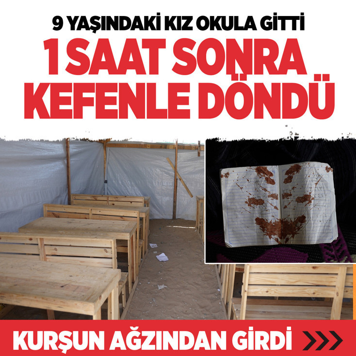 Gazzeli 9 yaşındaki Ritac, gittiği okuldan İsrail saldırısı nedeniyle beyaz kefenle döndü