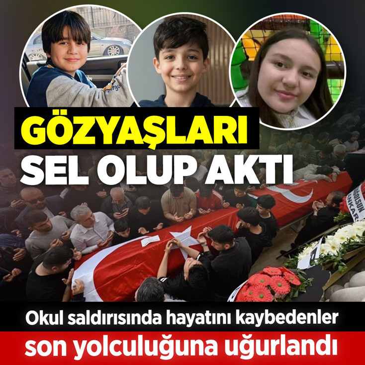 Kahramanmaraş okul katliamına ağlıyor! 9 öğrenci ve öğretmenin cenazesi kahretti