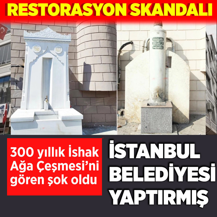 Beykoz’daki İshak Ağa Çeşmesi restorasyon skandalından İstanbul Belediyesi çıktı