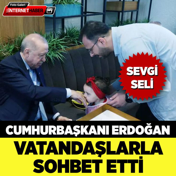Cumhurbaşkanı Erdoğan, Beyoğlu'nda bir kafede vatandaşlarla sohbet etti