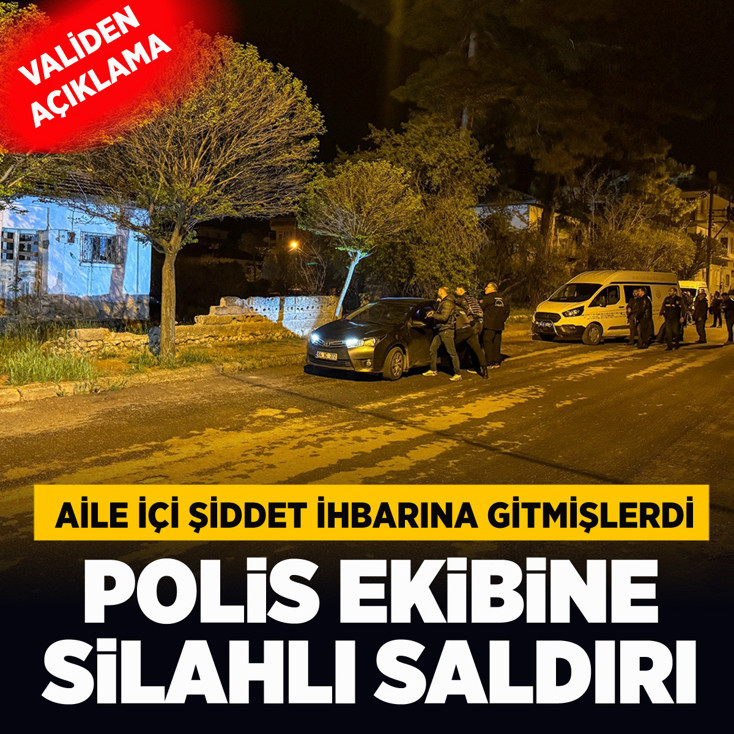 Uşak'ta aile içi şiddet ihbarına giden polis ekibine silahlı saldırı