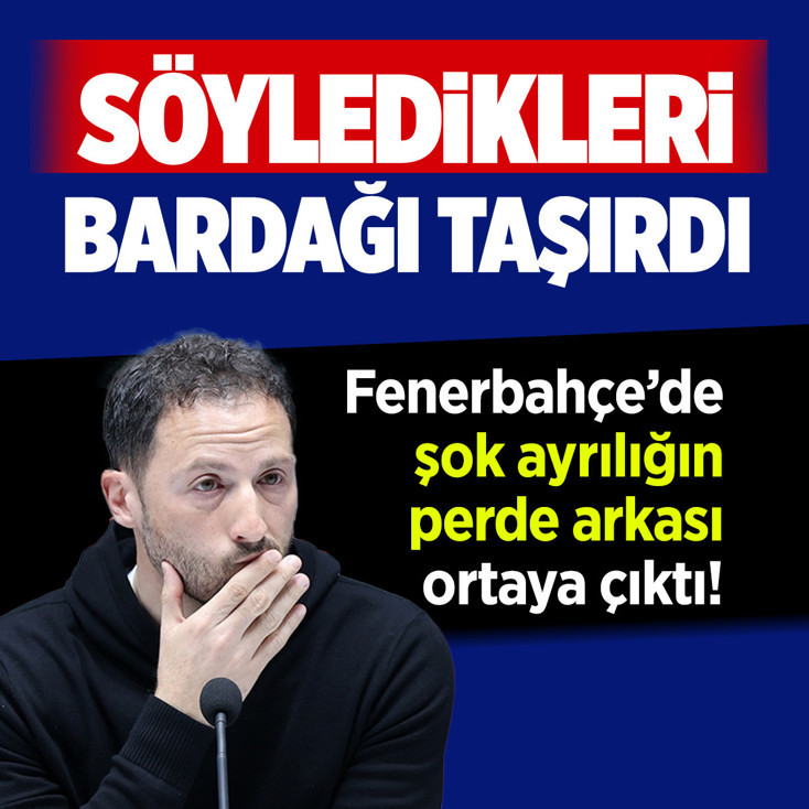 Fenerbahçe'de Tedesco'nun ayrılığının perde arkası ortaya çıktı!