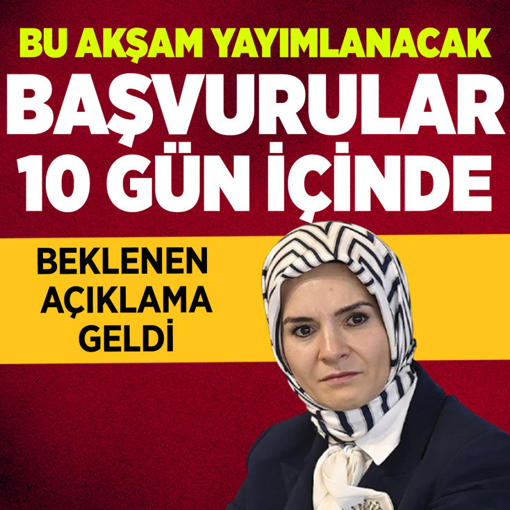 Bakan Göktaş duyurdu! Bu akşam Resmi Gazete'de yayımlanacak, 10 gün içinde başvuru yapılacak