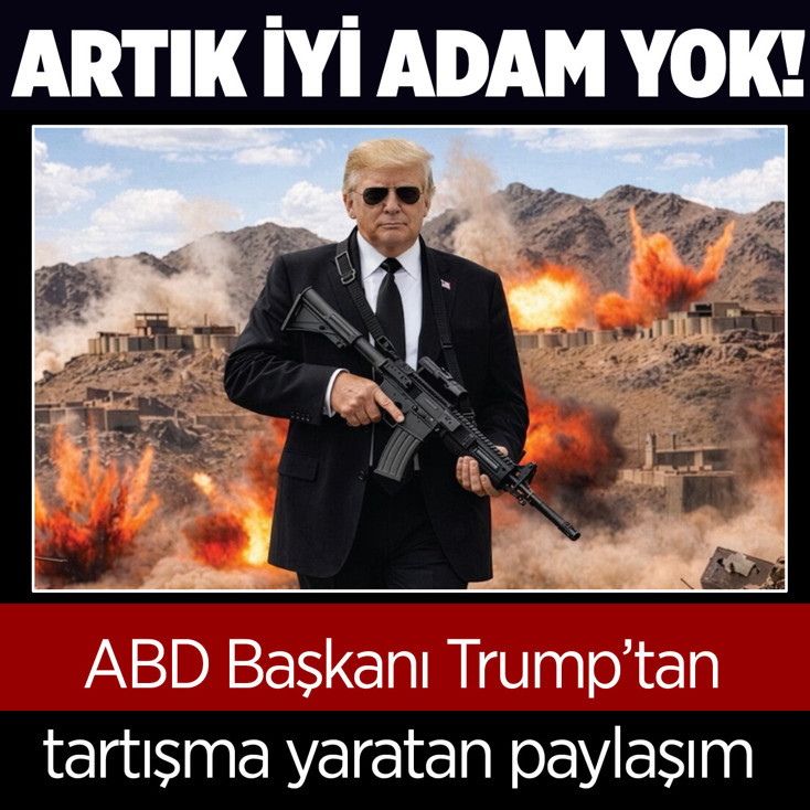 ABD Başkanı Donald Trump silahlı fotoğraf paylaştı "Artık iyi adam yok" dedi