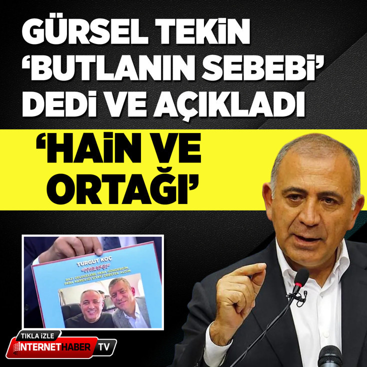 Gürsel Tekin: Hain arıyorsanız ortağınız burada