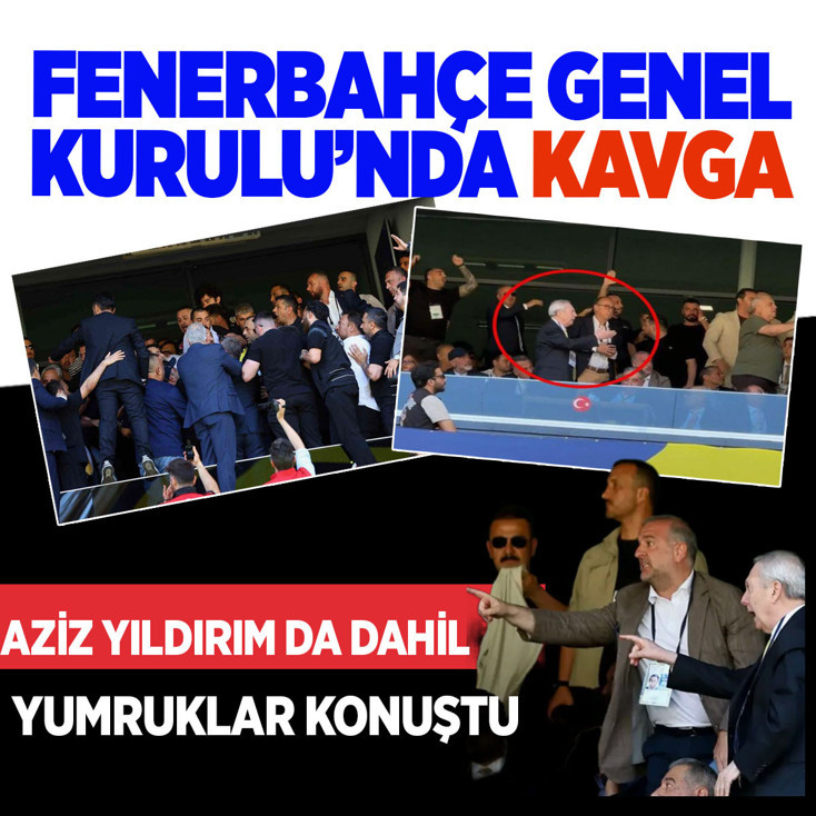 Fenerbahçe Genel Kurulu'nda kavga çıktı! Aziz Yıldırım'dan şok müdahale