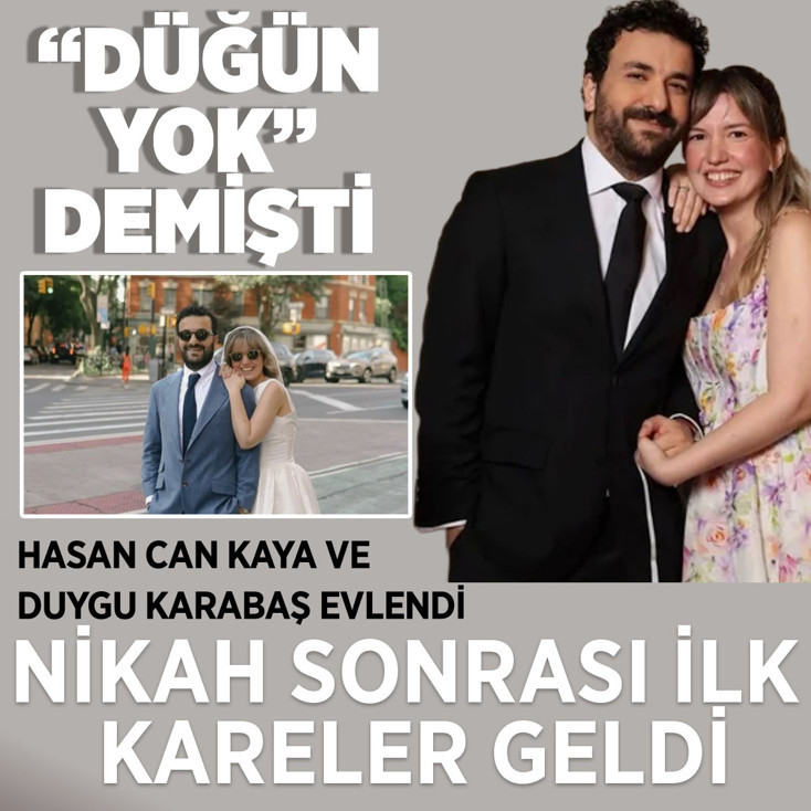 Sessiz sedasız evlendiler! Hasan Can Kaya'nın nikahından ilk kareler...