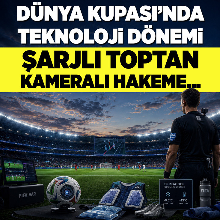 Dünya Kupası'nda teknoloji dönemi! Şarjlı toptan kameralı hakeme...