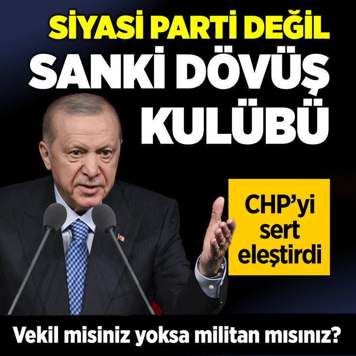 Cumhurbaşkanı Erdoğan CHP'yi sert eleştirdi: "Siyasi parti değil sanki dövüş kulübü"