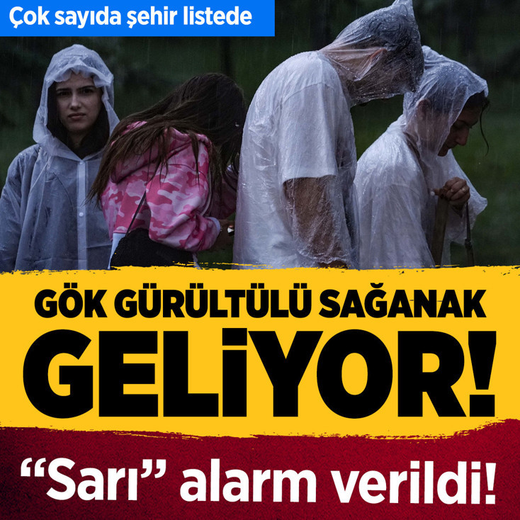 Gök gürültülü sağanak geliyor! Bakanlıktan çok sayıda ile "sarı" kodlu uyarı