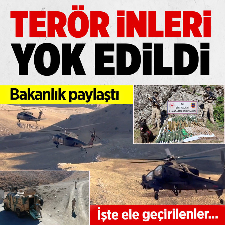 Bakanlık duyurdu! 34 mağara, sığınak ve barınma alanı imha edildi: İşte ele geçirilenler