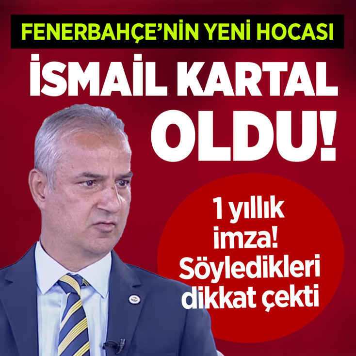 Fenerbahçe'nin yeni teknik direktörü İsmail Kartal oldu