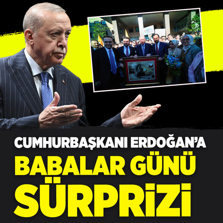 Gençlerden Cumhurbaşkanı Erdoğan'a Babalar Günü sürprizi