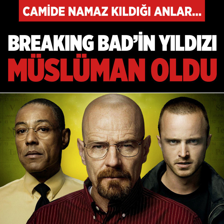 Breaking Bad'in yıldızı İslam'ı seçerek Müslüman oldu! Camide namaz kıldığı anlar viral oldu