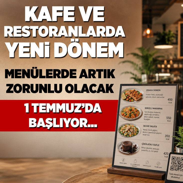 Kafe ve restoranlarda ayrıntılı menü dönemi başlıyor