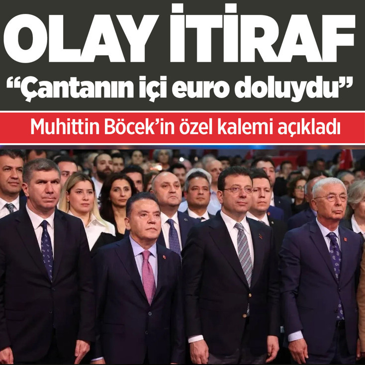 Muhittin Böcek’in özel kaleminden olay itiraf! Çantanın içi euro doluydu