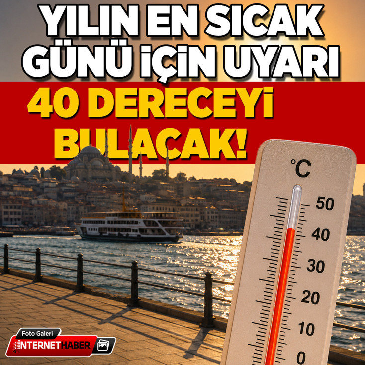 İstanbul'da yılın en sıcak günü için uyarı! 40 dereceyi bulacak!